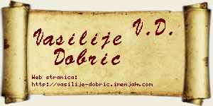 Vasilije Dobrić vizit kartica